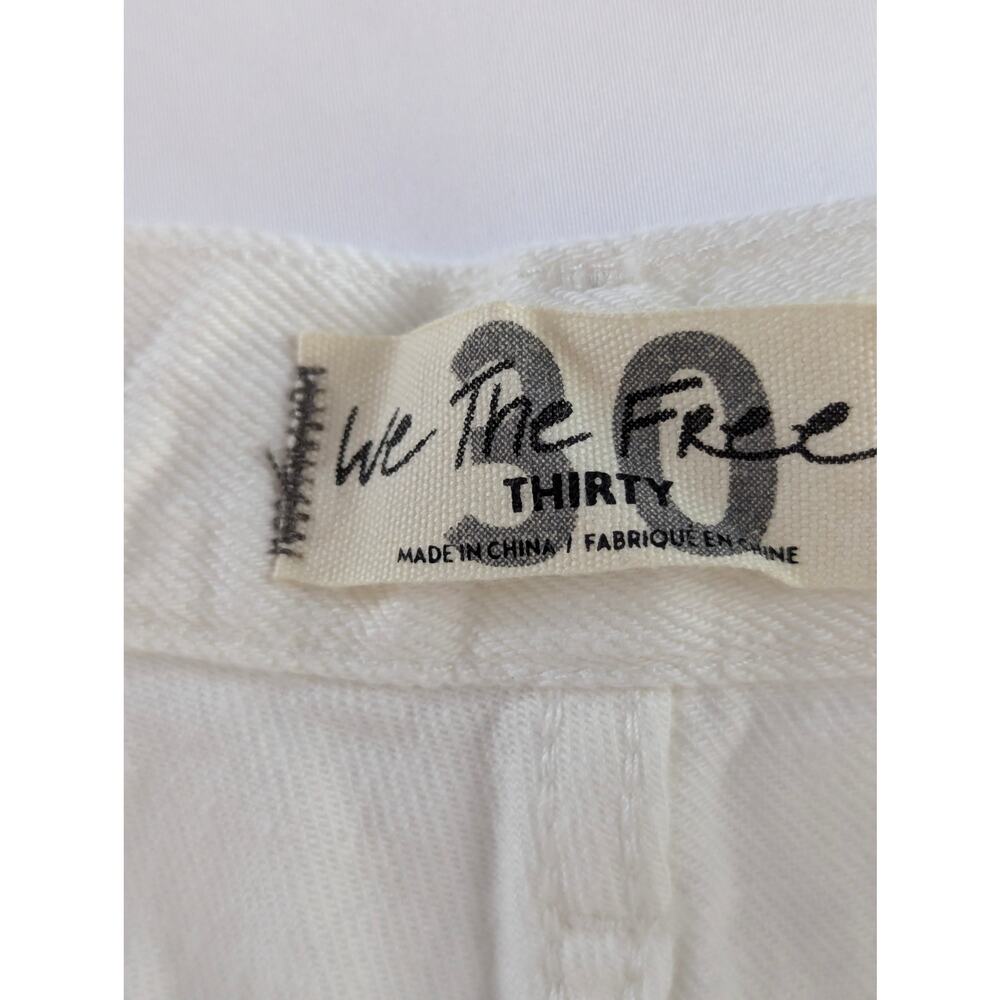 Free People White Distressed Cutoff Shorts We The Free Loving Good Vibrations - Picture 8 of 10
